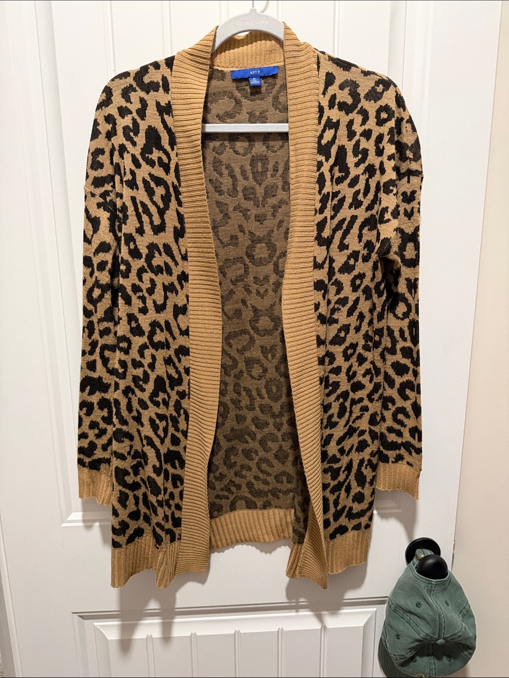 Apt. 9 Leopard Print Open-Front Cardigan - Camel/Black